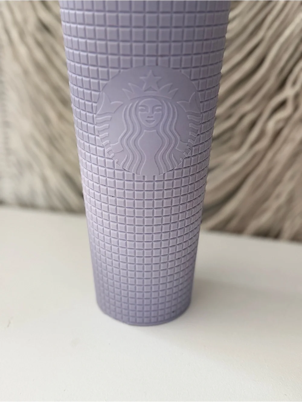 Starbucks Lavender Textured Tall Tumbler with White Straw